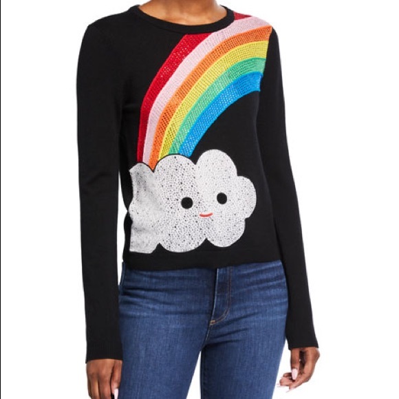Alice + Olivia Sweaters - Alice+Olivia x Friends With You Connie Rainbow Top NWT